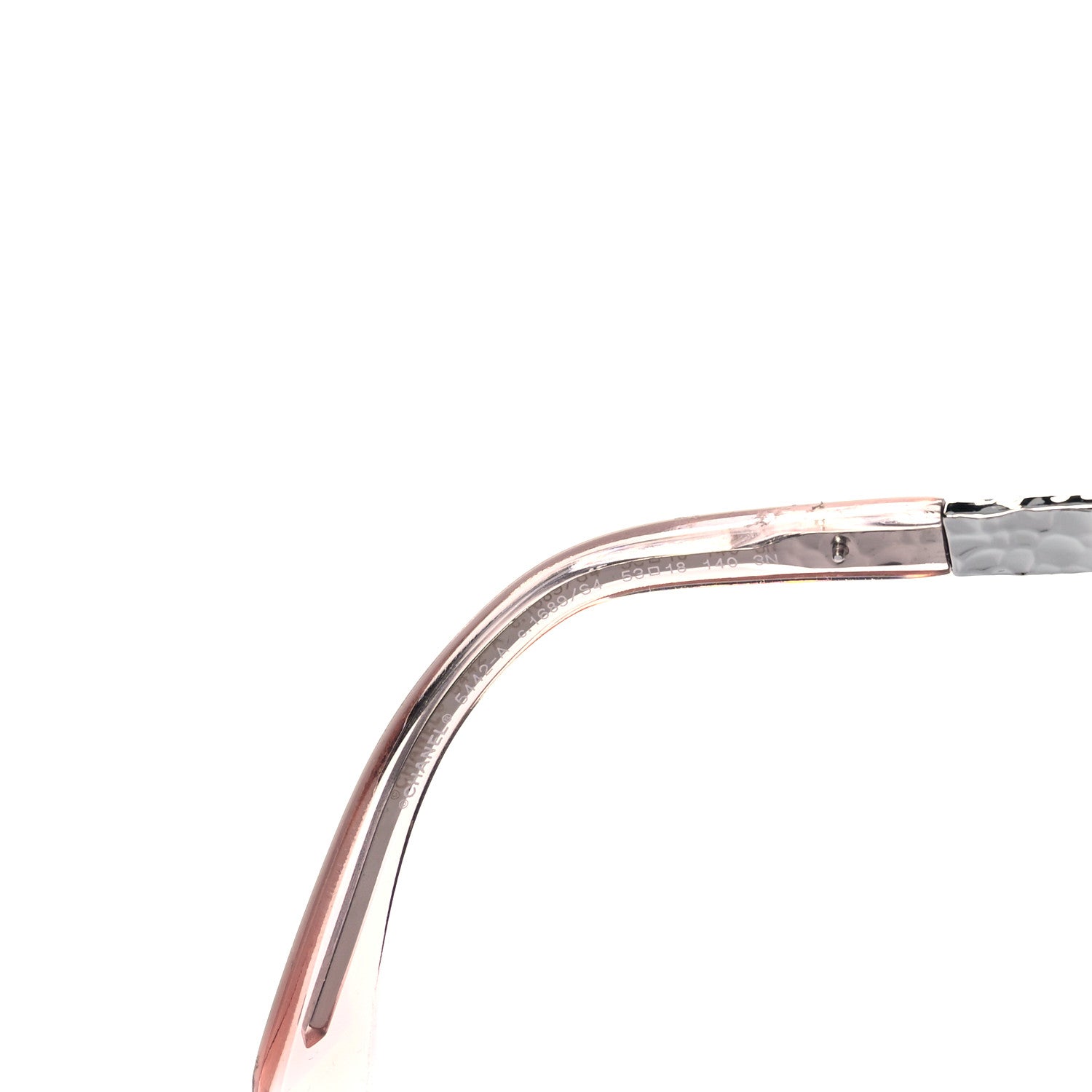Chanel Acetate Metal Rectangle Sunglasses 5442-A Pink 6 of 7