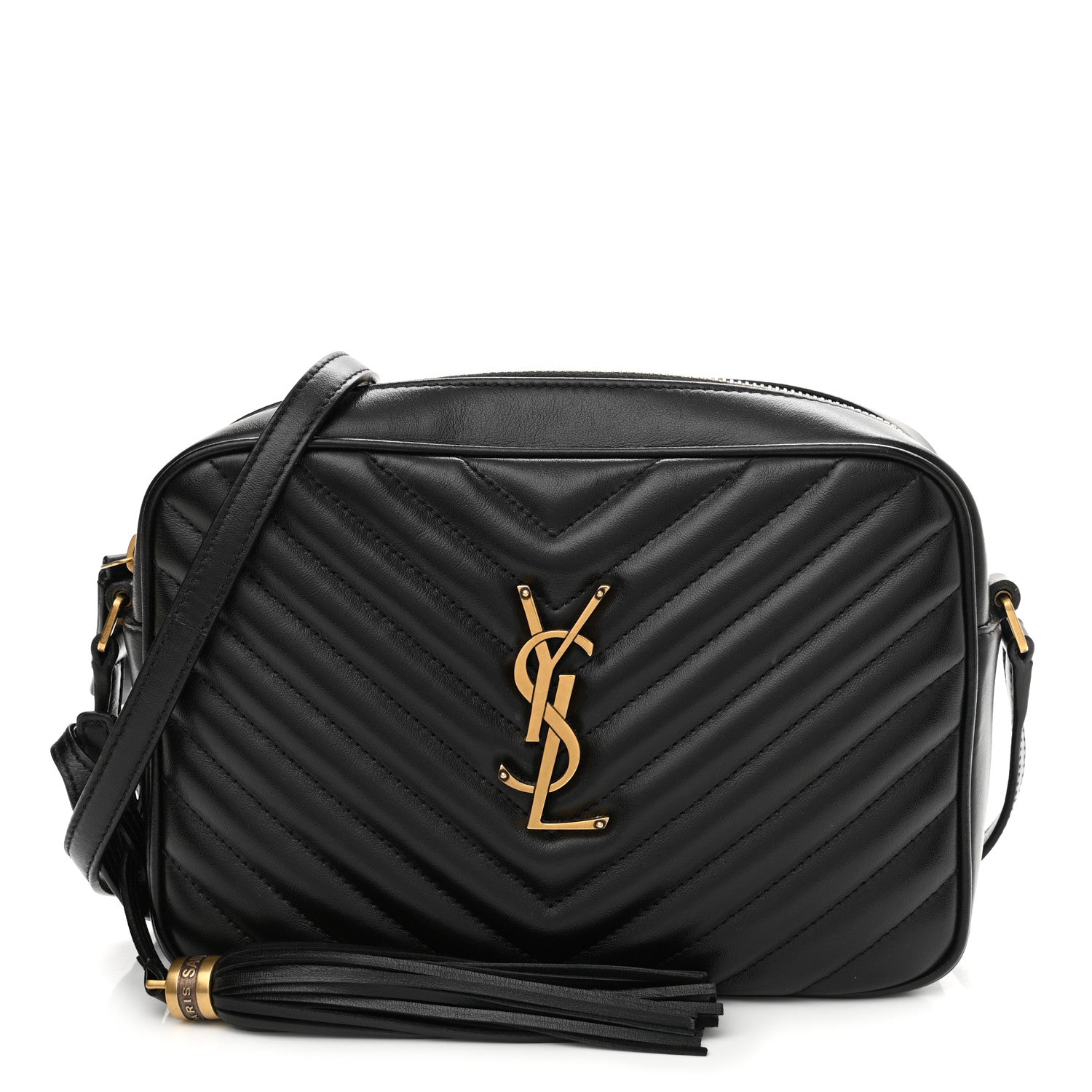 Saint Laurent Calfskin Matelasse Monogram Lou Camera Bag Black 1 of 10