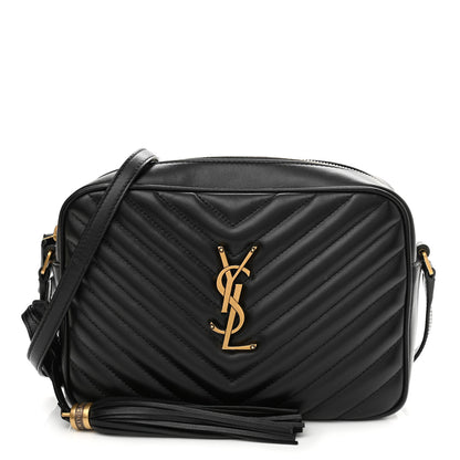 Saint Laurent Calfskin Matelasse Monogram Lou Camera Bag Black 1 of 10