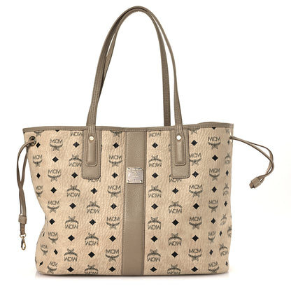 MCM Visetos Medium Liz Reversible Shopper Tote Beige 1 of 20