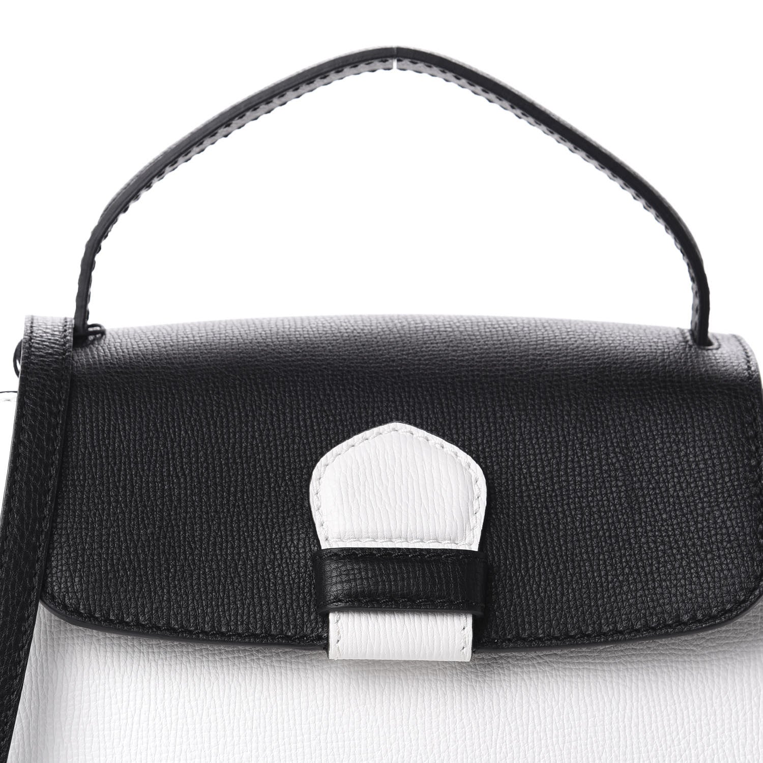 Burberry Derby Calfskin House Check Small Camberley Chalk White Black 9 of 10