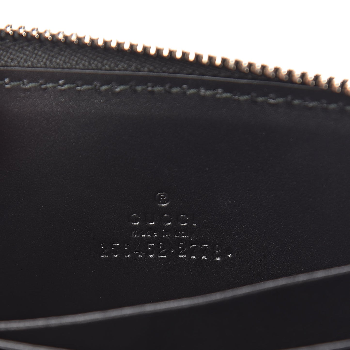 Guccissima Zip Around Card Case Black