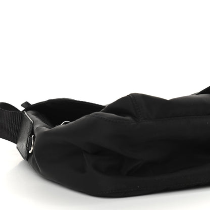 Prada Nylon Vela Saffiano Single Buckle Messenger Shoulder Bag Black 8 of 9