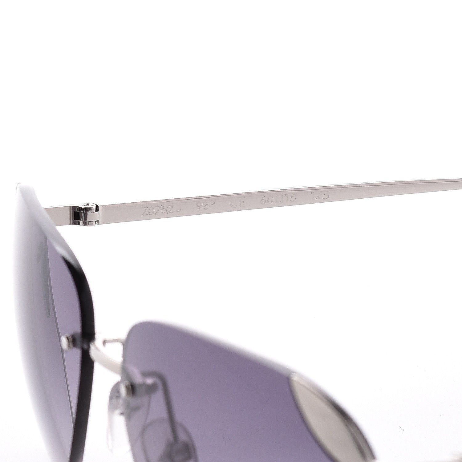 Louis Vuitton Lila Pilot Aviator Sunglasses Z0762U Silver 6 of 6