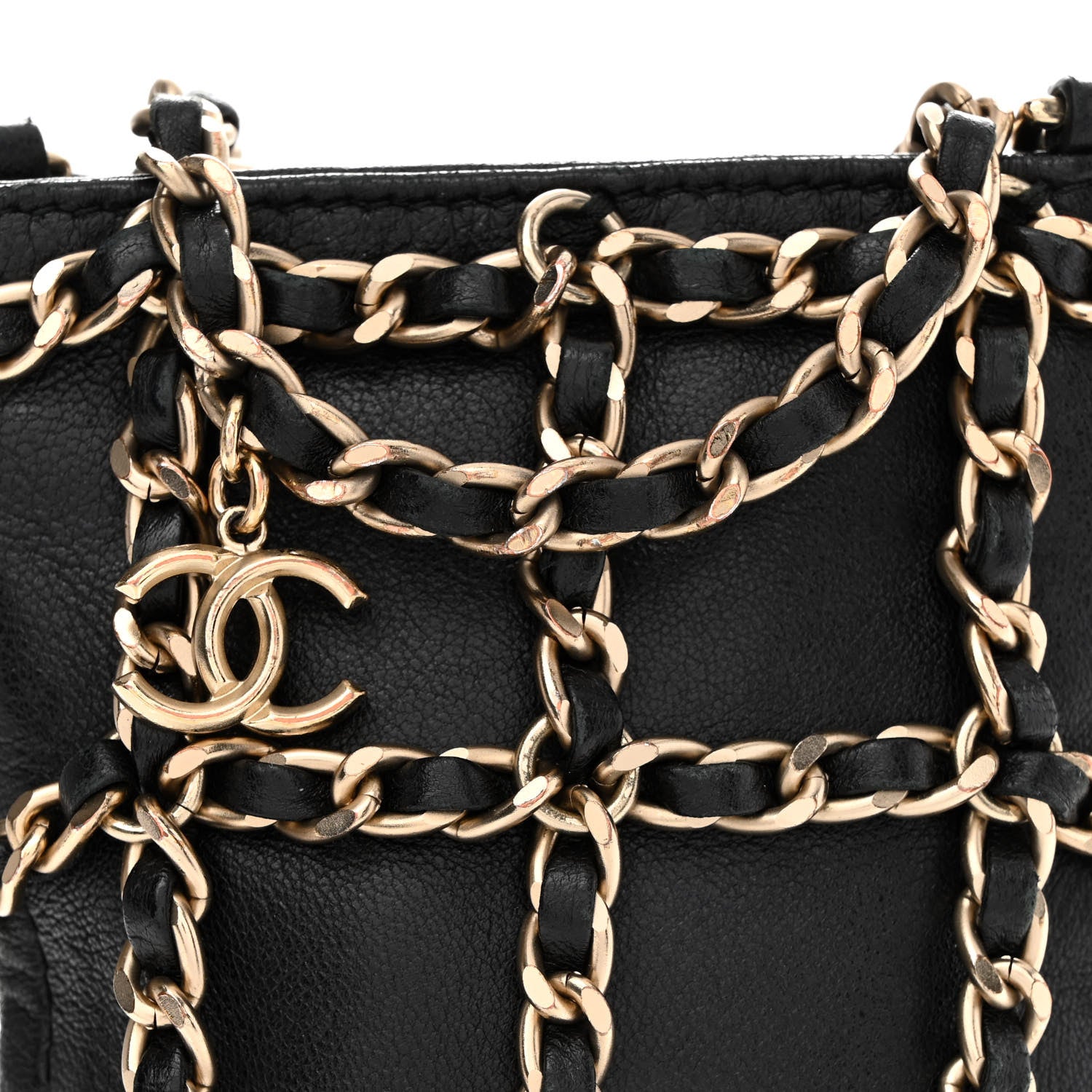 Chanel Lambskin Tech Me Out Clutch With Chain Black 9 of 12
