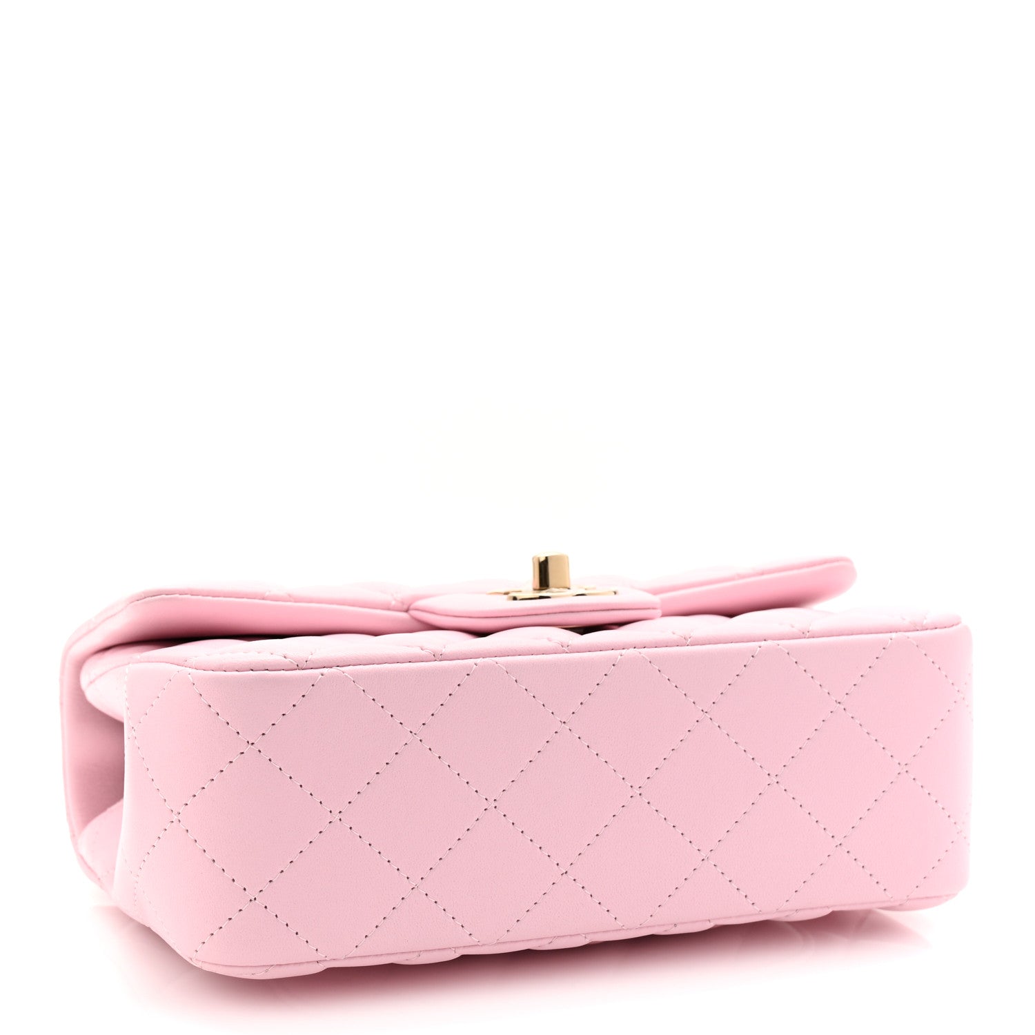 Chanel Lambskin Quilted Mini Top Handle Rectangular Flap Light Pink 4 of 11