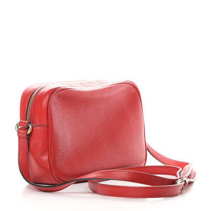 Gucci Pebbled Calfskin Small Soho Disco Bag Tabasco Red 3 of 16