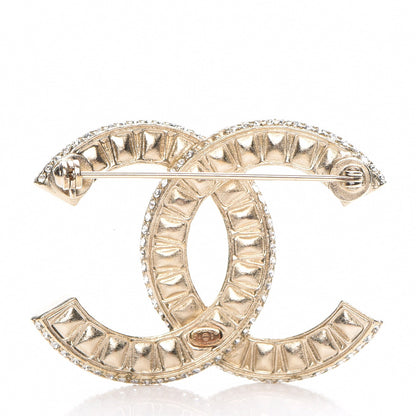 Chanel Baguette Crystal CC Brooch Light Gold 3 of 5