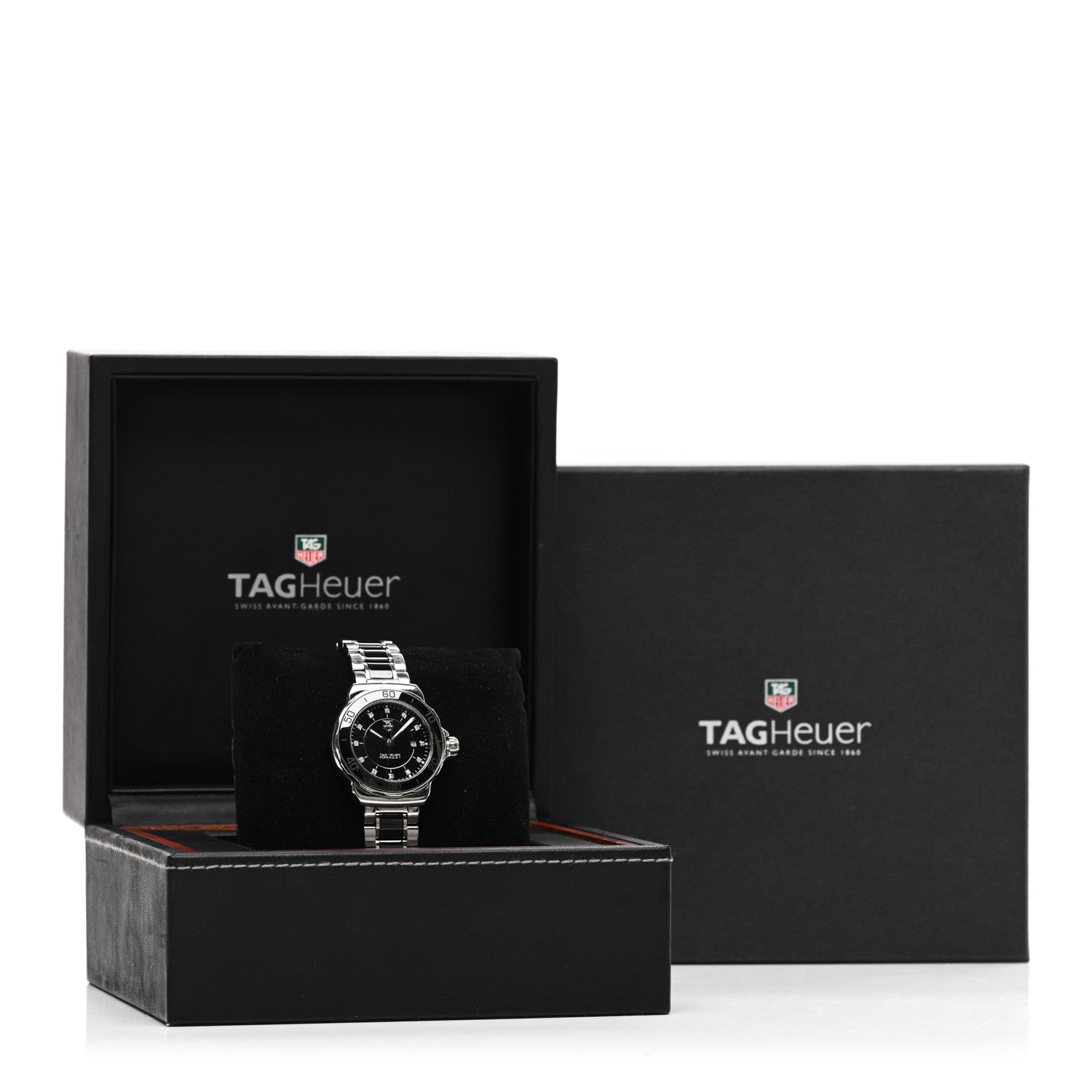 Tag Heuer Stainless Steel Ceramic Diamond 31mm Formula 1 Lady Quartz Watch Black WAH1314 5 of 5
