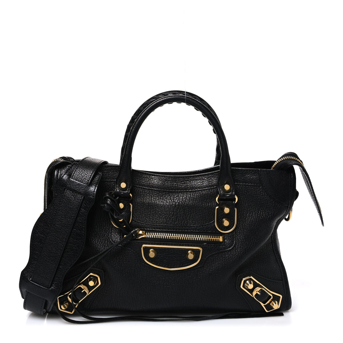 Chevre Gold Metallic Edge Hardware S City Black