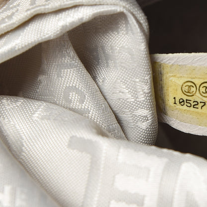 Chanel Lambskin Contrast Stitch Small Drawstring Tote Ivory 7 of 9