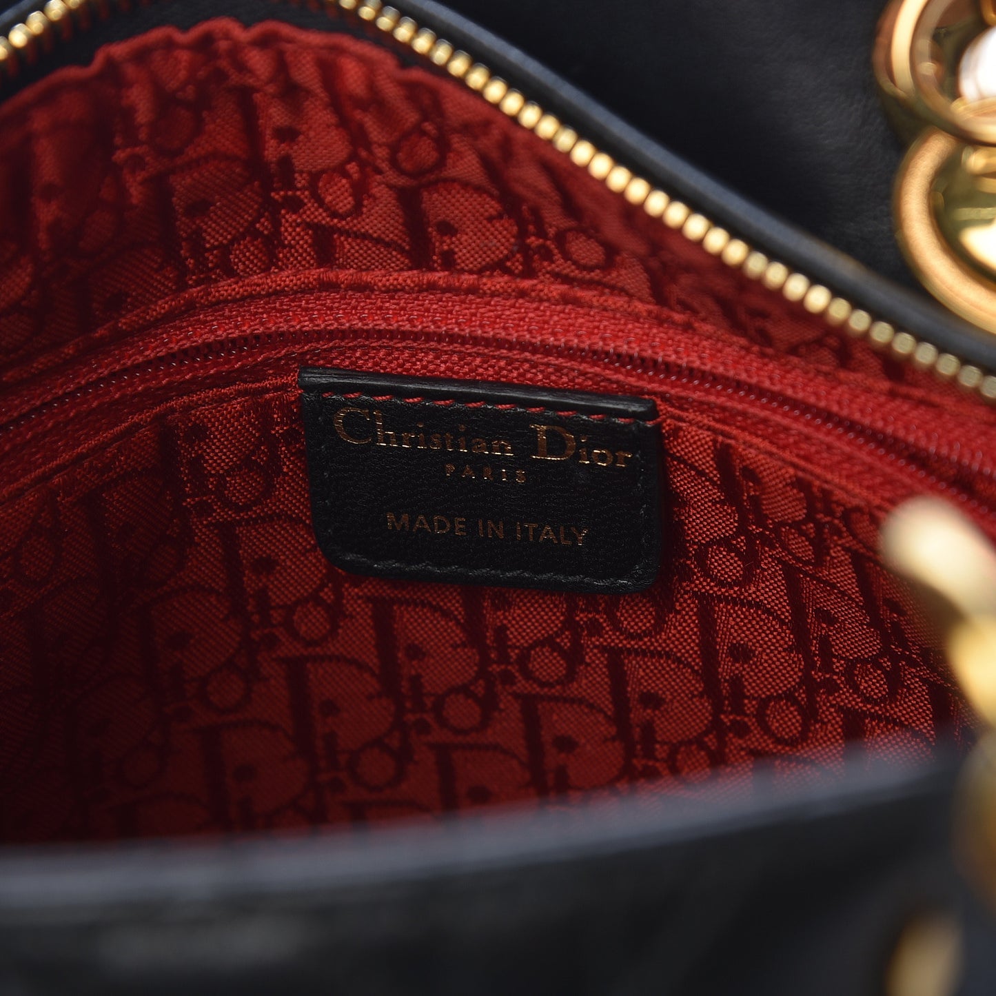 Lambskin Cannage Medium Lady Dior Black