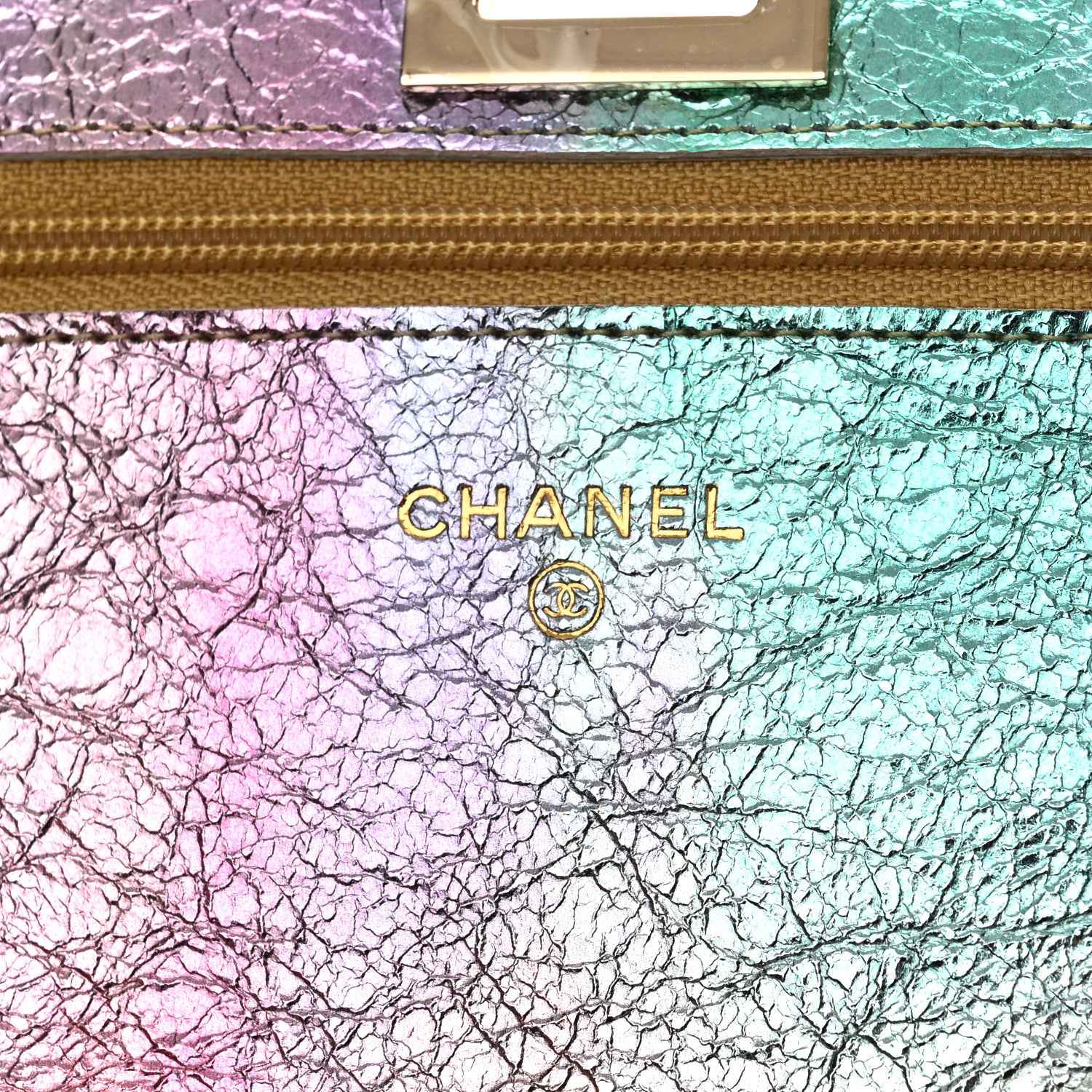 Chanel Metallic Goatskin Quilted 2.55 Reissue Wallet on Chain WOC Multicolor 5 of 11