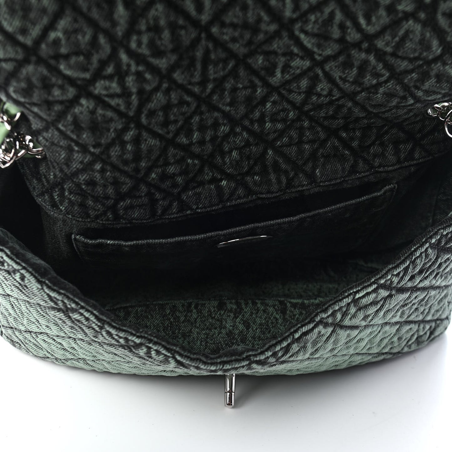 Denim Quilted Denimpression Flap Green Black
