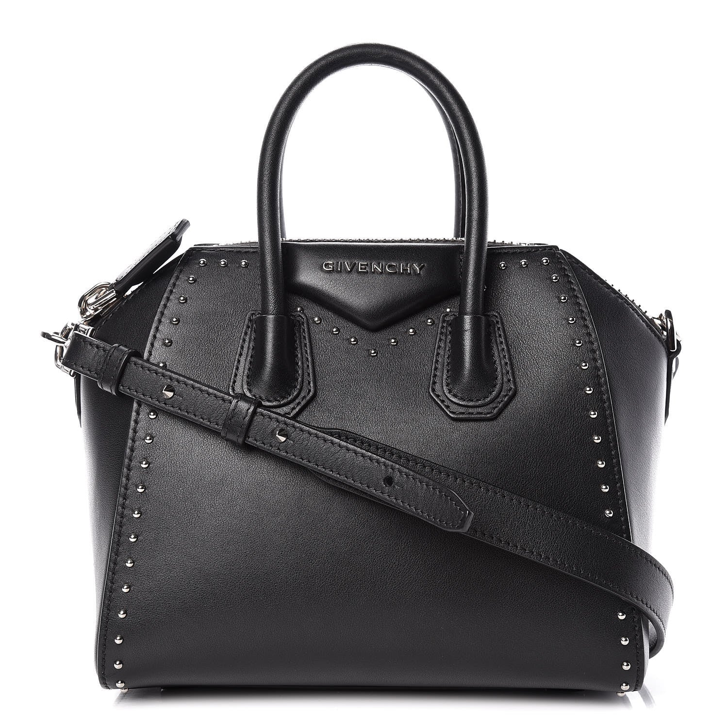 Givenchy Smooth Calfskin Mini Studded Antigona Black 1 of 17