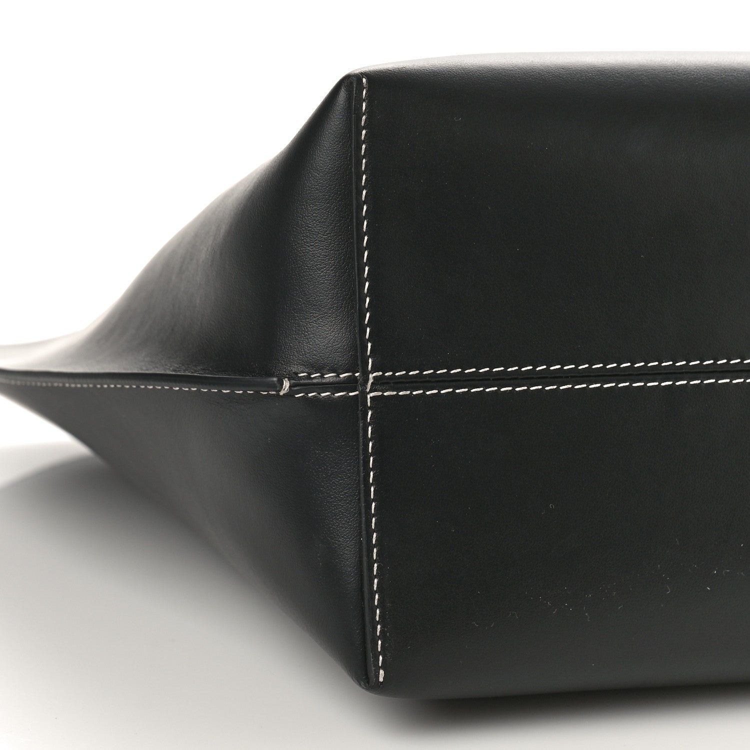 Burberry Calfskin Monogram Motif TB Medium Soft Tote Black 8 of 9