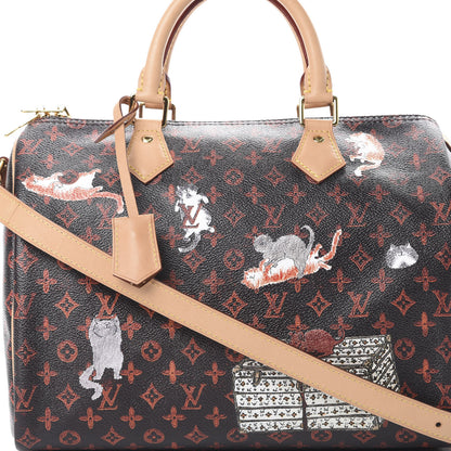 Louis Vuitton Catogram Speedy Bandouliere 30 Marron 7 of 10