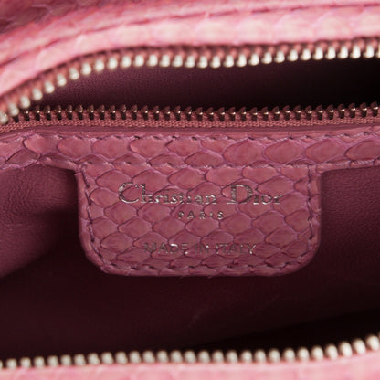 Christian Dior Python Medium Lady Dior Pink 6 of 8