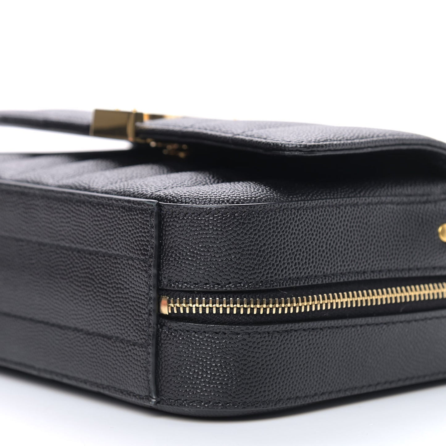 Grained De Poudre Matelasse Monogram Vicky Camera Bag Black