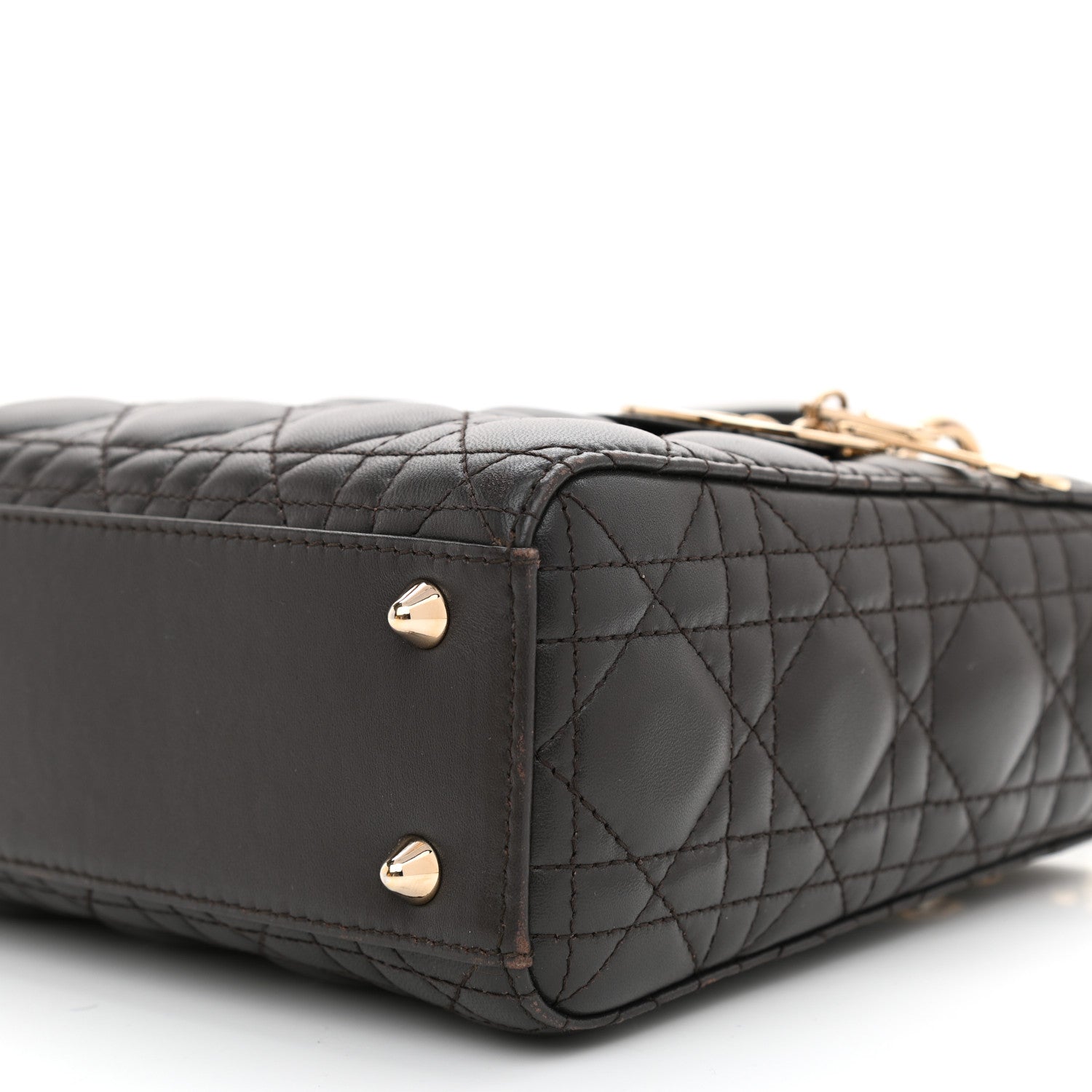 Christian Dior Lambskin Cannage Small Lucky Badges My Lady Dior Dark Grey 9 of 9