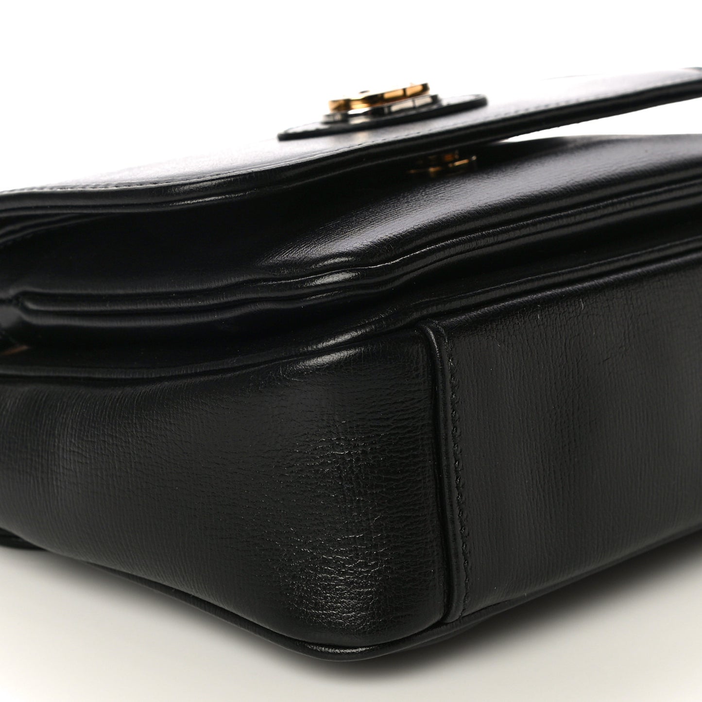 Azalea Calfskin Mini Marina Chain Shoulder Bag Black