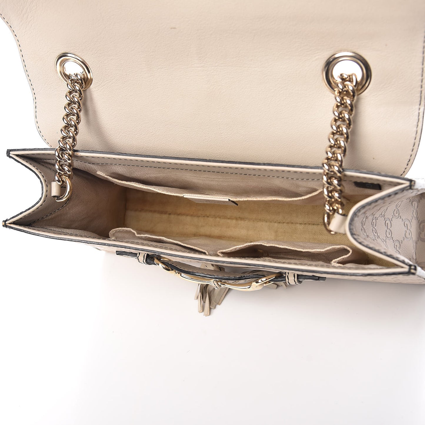 Guccissima Signature Medium Emily Chain Shoulder Bag Mystic White