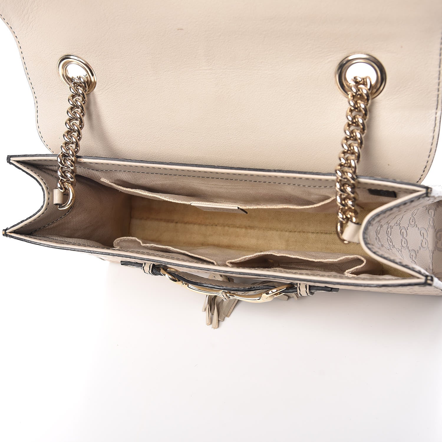 Gucci Guccissima Signature Medium Emily Chain Shoulder Bag Mystic White 5 of 19