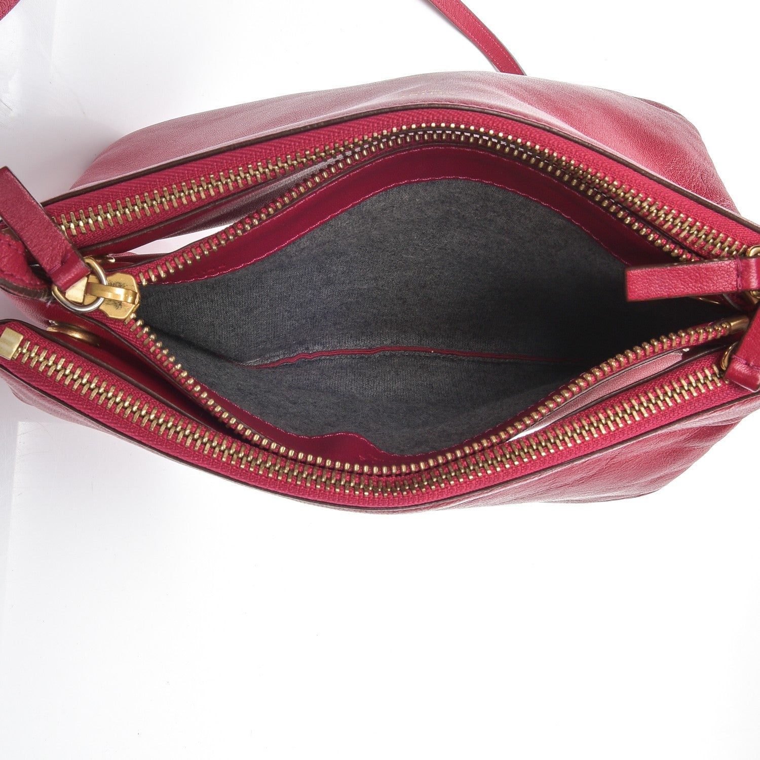 Celine Lambskin Small Trio Crossbody Bag Fuchsia 5 of 11