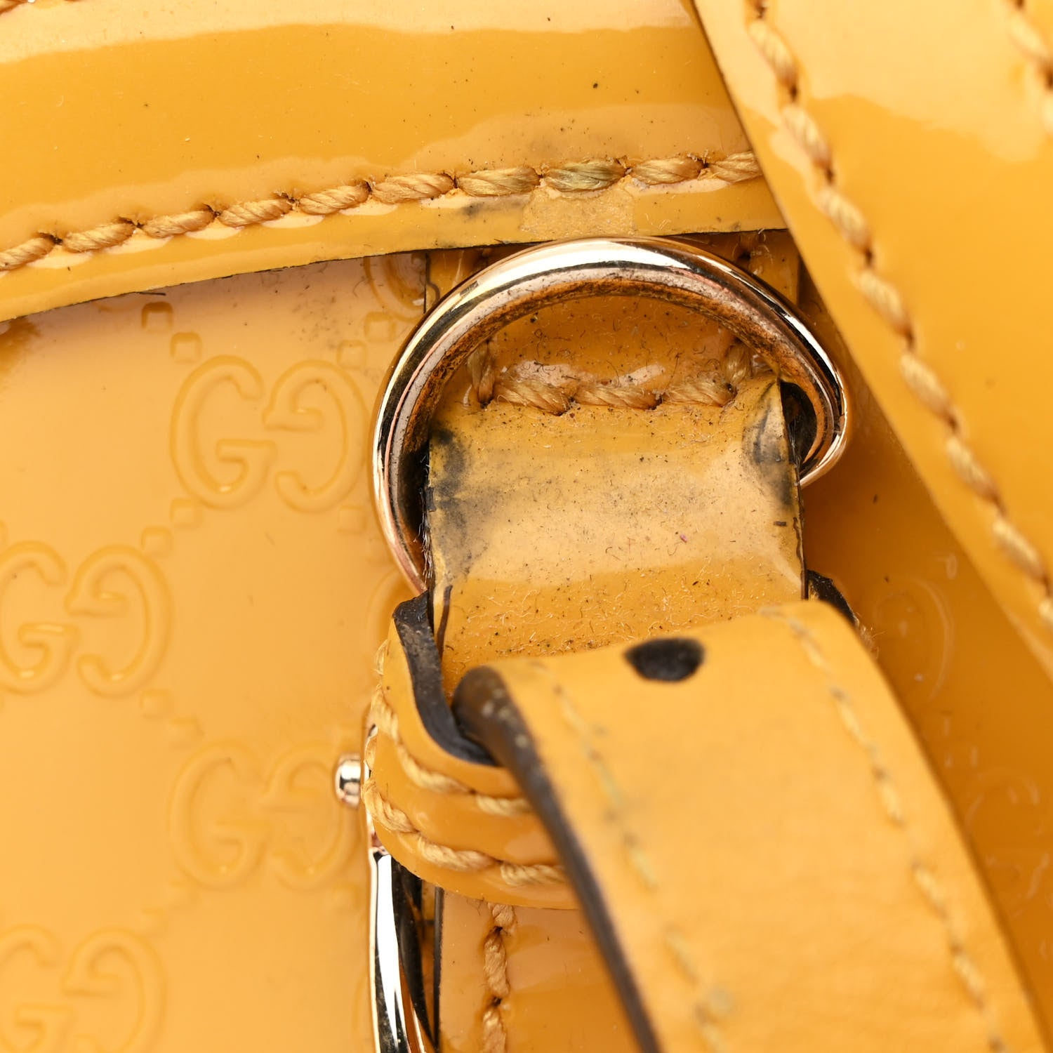 Gucci Patent Microguccissima Small Nice Top Handle Dome Bag Bumblebee 12 of 13