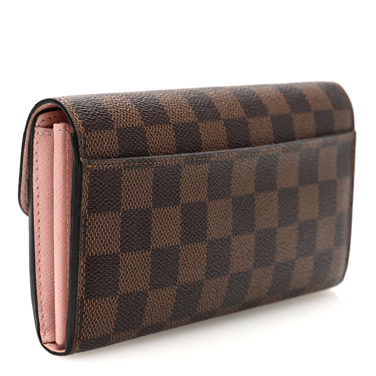 Damier Ebene Sarah Wallet NM Rose Ballerine