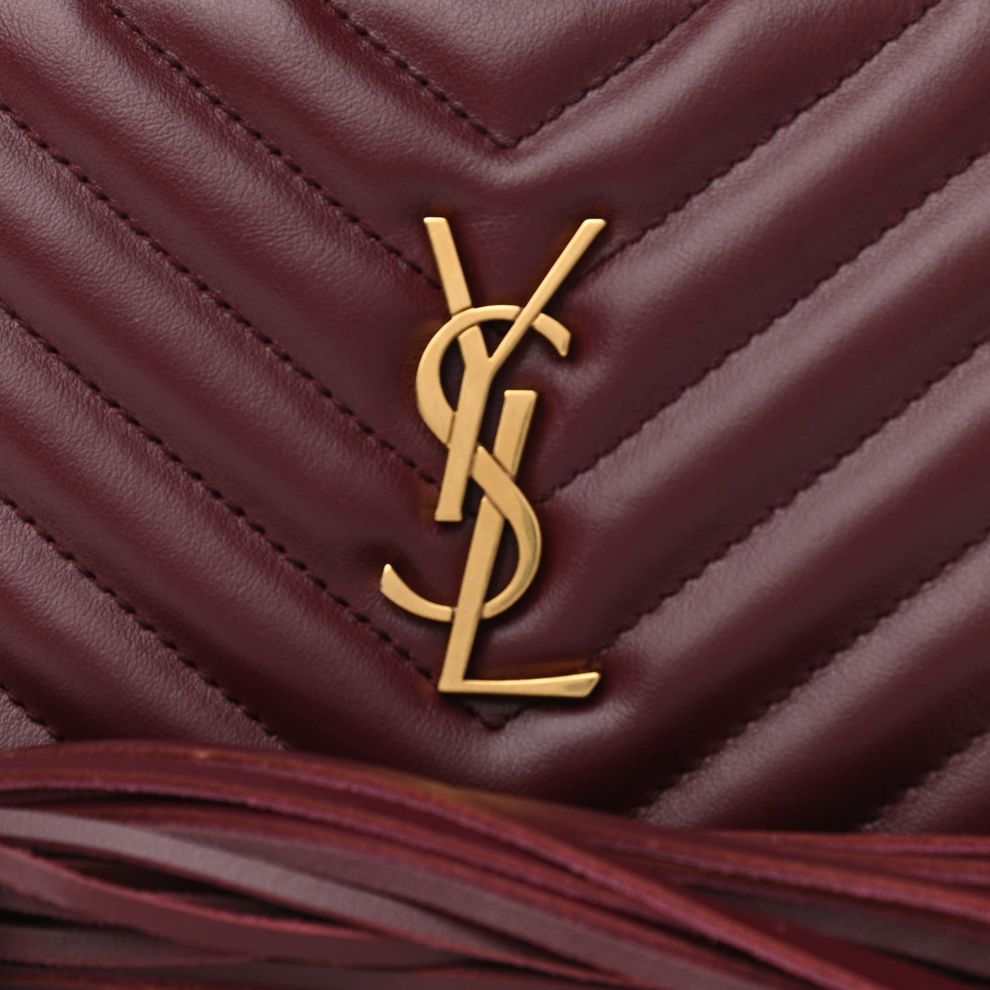 Calfskin Matelasse Monogram Lou Belt Bag Dark Legion Red