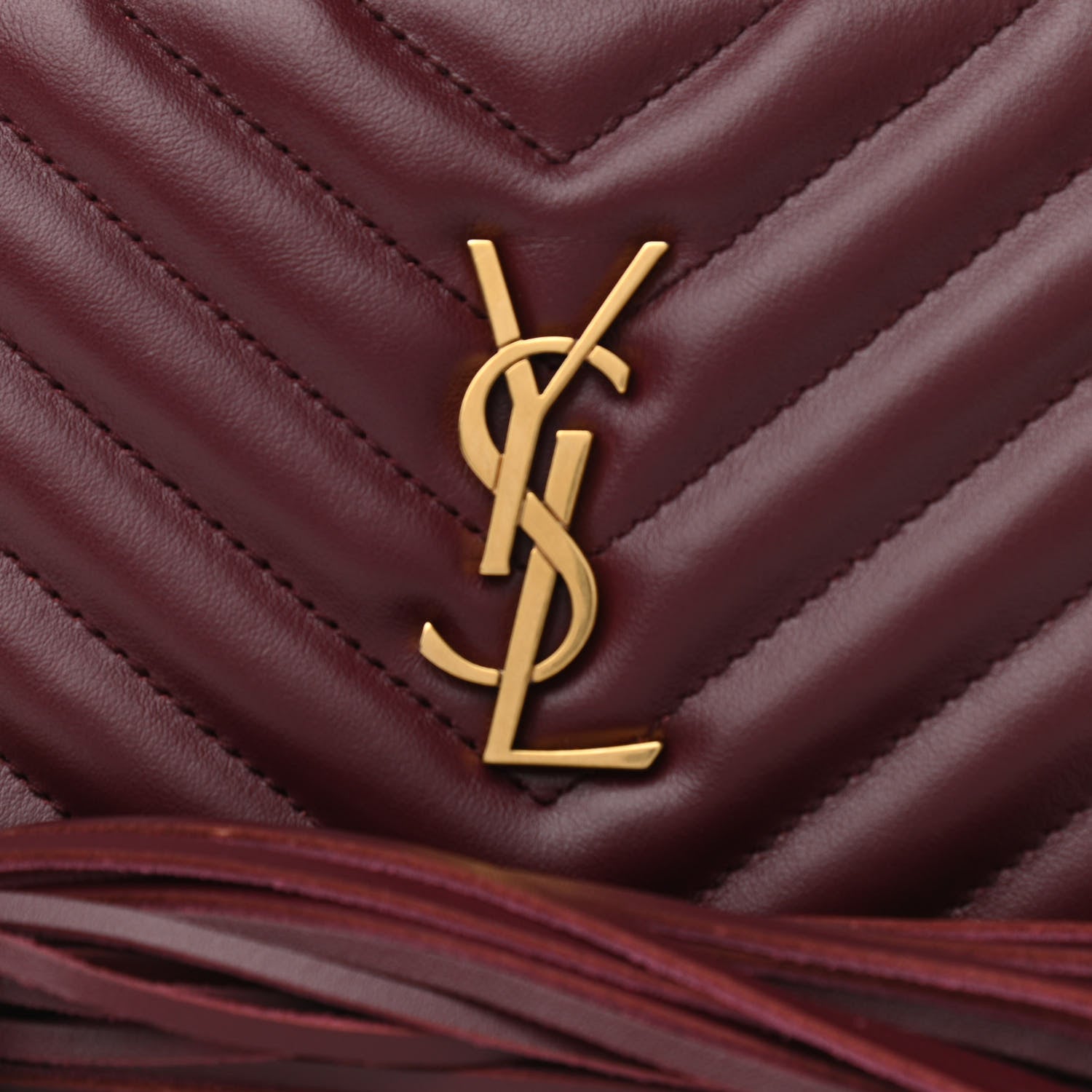 Saint Laurent Calfskin Matelasse Monogram Lou Belt Bag Dark Legion Red 8 of 10