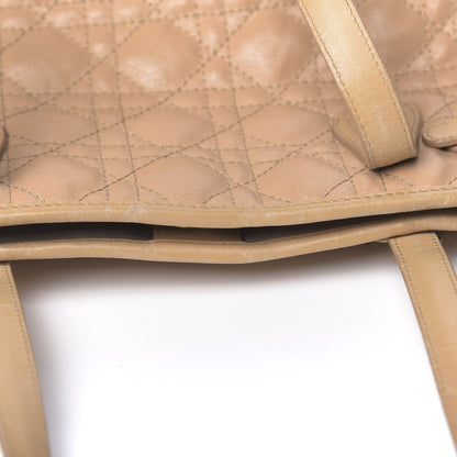 Christian Dior Coated Canvas Cannage Small Panarea Tote Beige 9 of 30