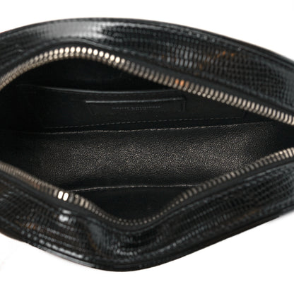 Saint Laurent Calfskin Lizard Embossed Le 61 Camera Bag Black 4 of 8