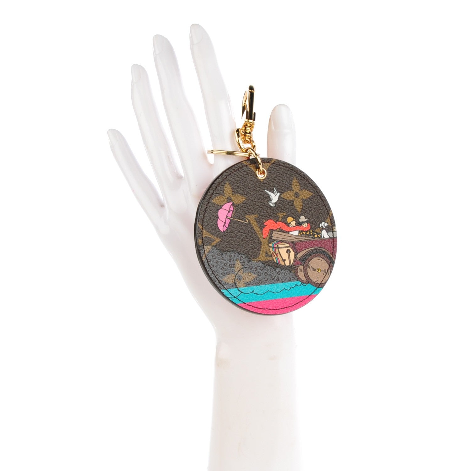 Louis Vuitton Monogram 2015 Christmas Animation Bag Charm Key Ring 2 of 7