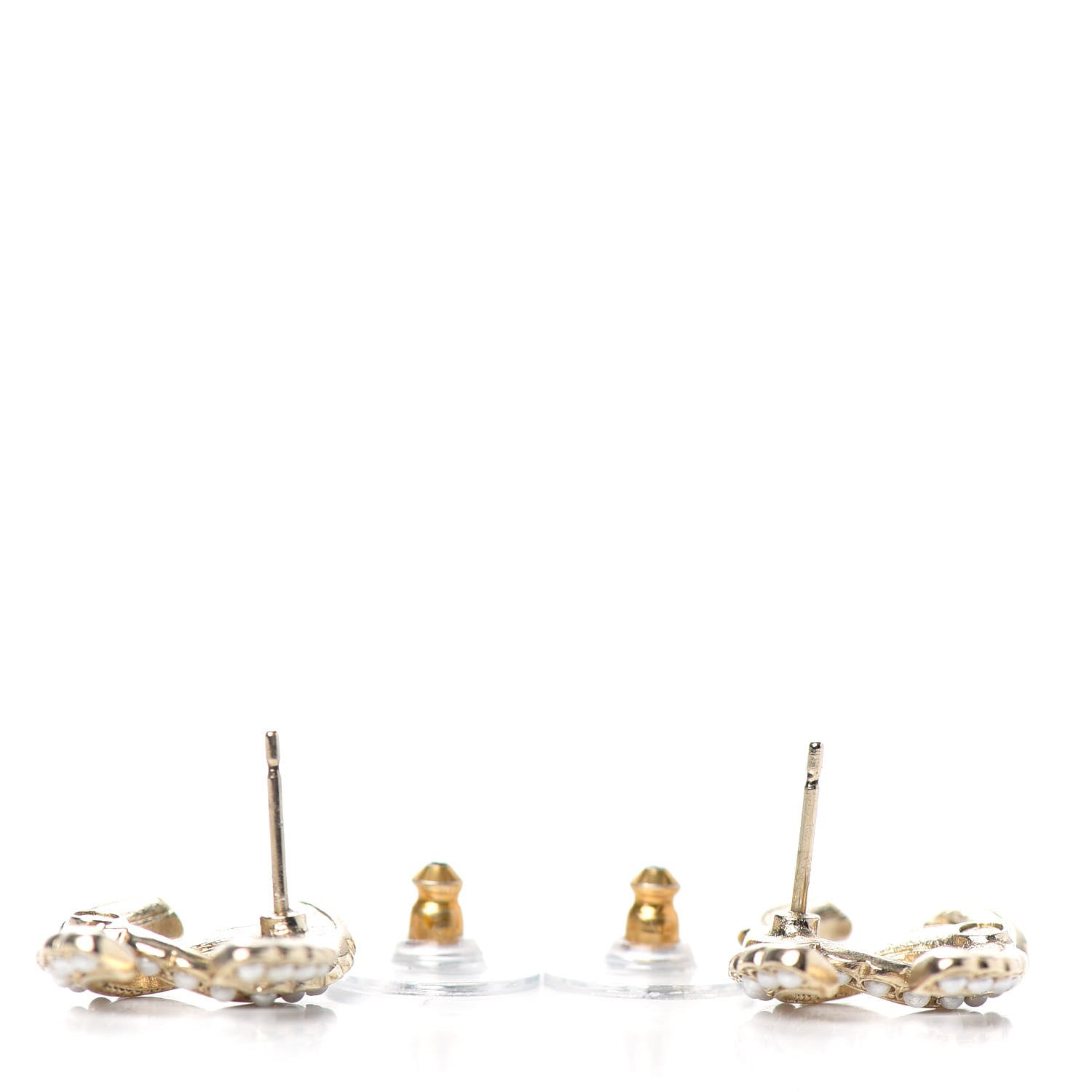 Chanel Pearl Queen of France CC Earrings Gold 3 of 4