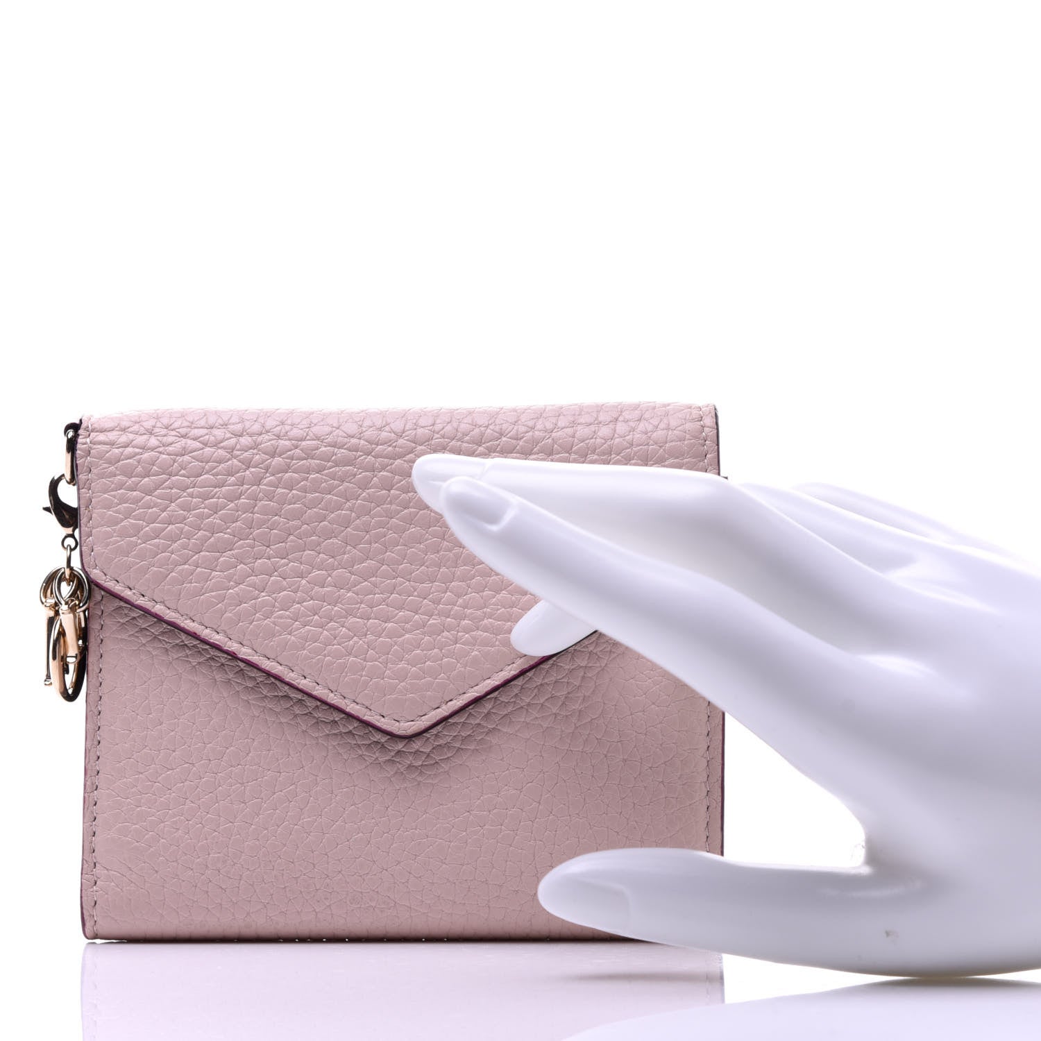 Christian Dior Bullcalf Diorissimo Medium Envelope Wallet Pink 2 of 9