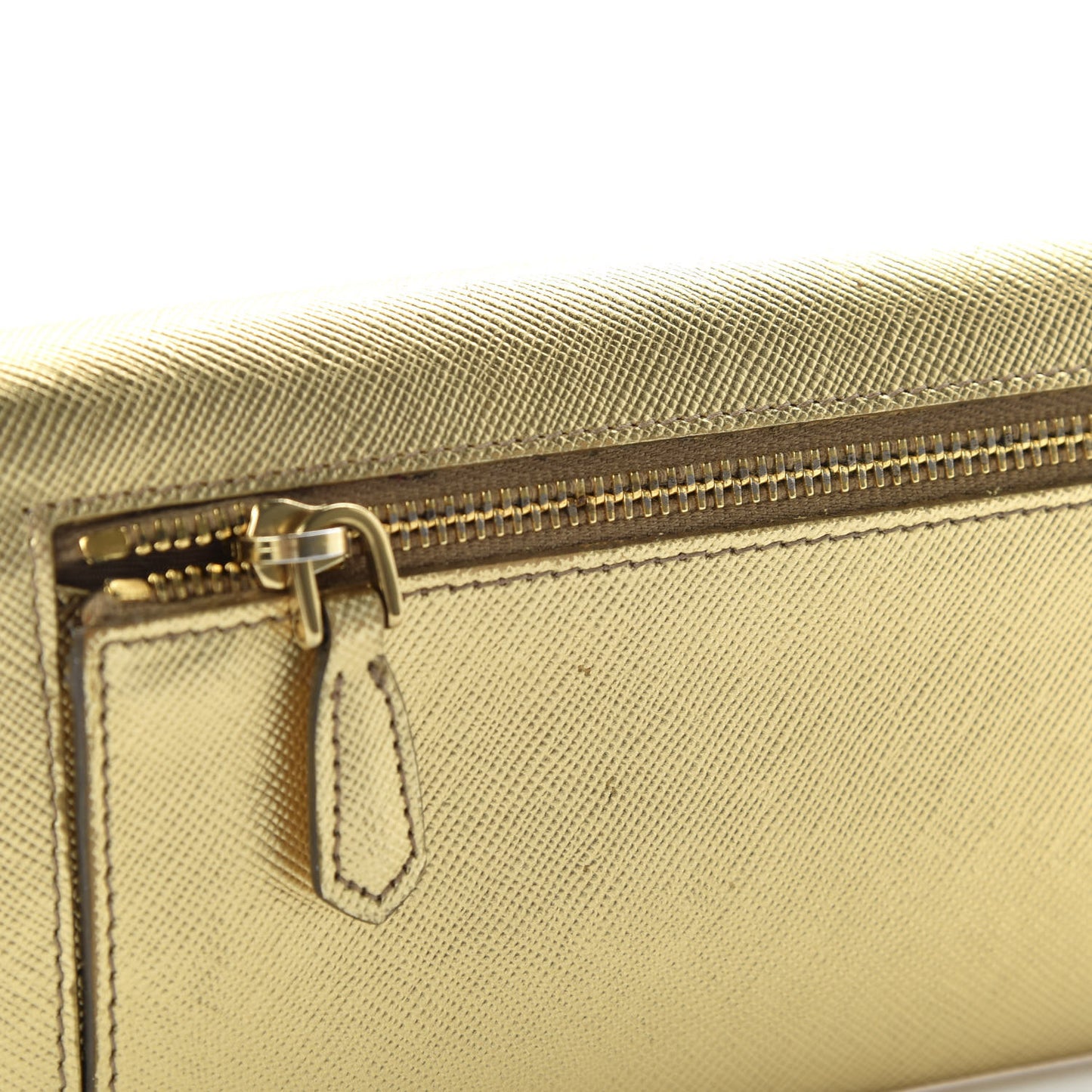 Saffiano Metal Continental Flap Wallet Platino