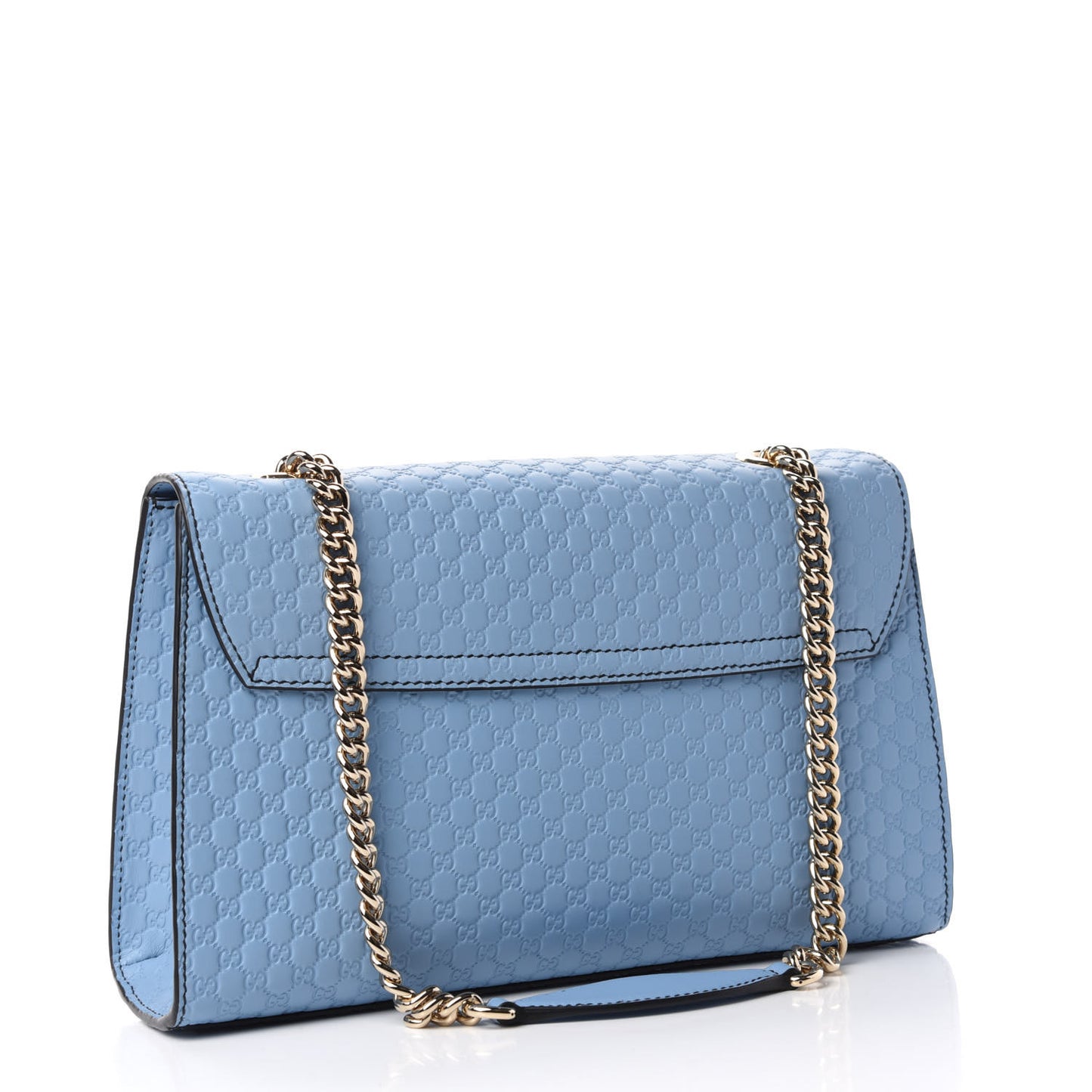 Microguccissima Medium Emily Chain Shoulder Bag Mineral Blue