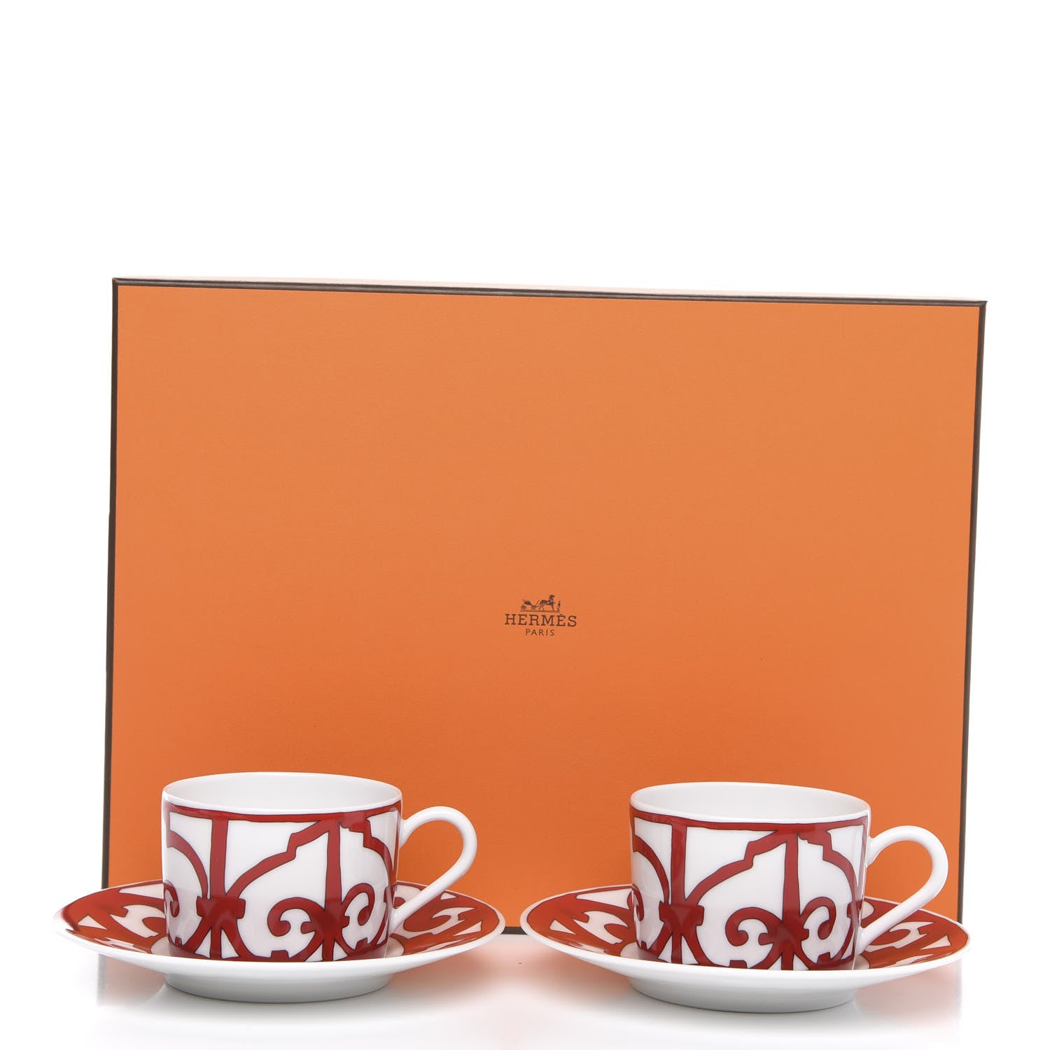 Hermes Porcelain Balcon du Guadalquivir Tea Cup and Saucer Set of 2 7 of 7