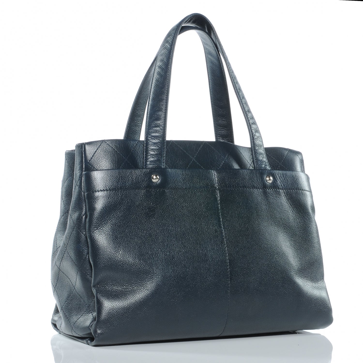 Chanel Caviar Executive Shopper Tote Navy 10 of 14