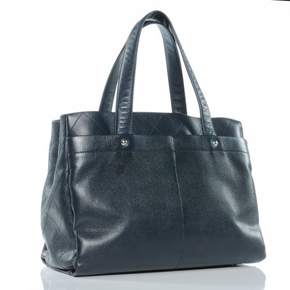 Chanel Caviar Executive Shopper Tote Navy 10 of 14