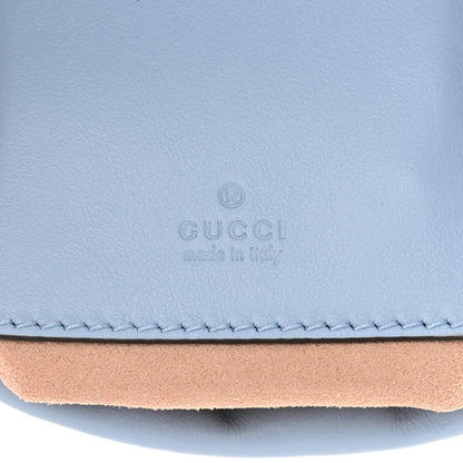 Gucci Calfskin Matelasse Mini GG Marmont 2.0 Bucket Bag Porcelain Light Blue 5 of 9