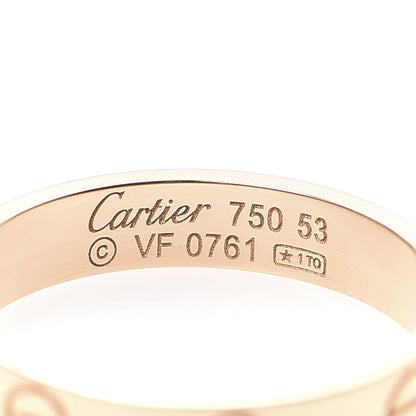 Cartier 18K Pink Gold 3.5mm LOVE Wedding Band Ring 53 6.5 4 of 5