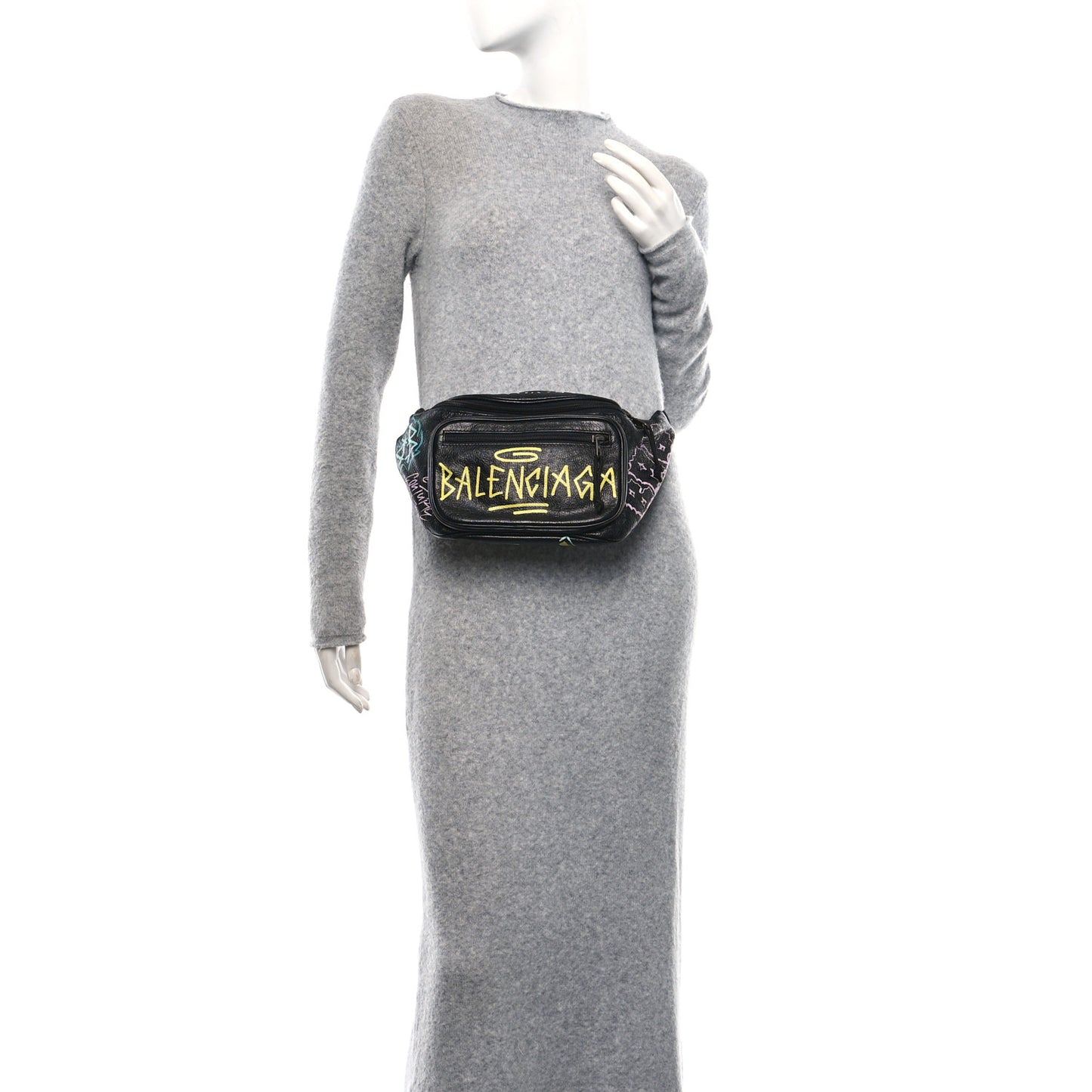 Agneau Arena Graffiti All Over Explorer Belt Bag Black Multicolor