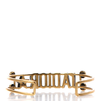 Christian Dior Metal Pearl J'Adior Bracelet Cuff Gold 3 of 5