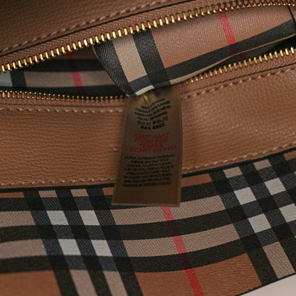 Burberry Calfskin Embossed Crest Large Tote Light Camel 7 of 11