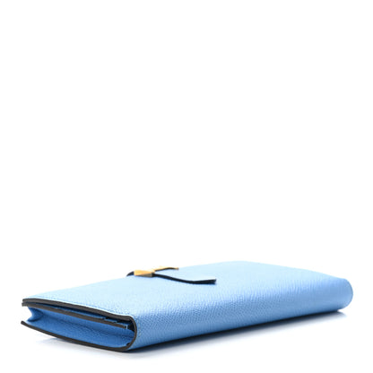Hermes Epsom Bearn Gusset Wallet Bleu Paradis 4 of 12