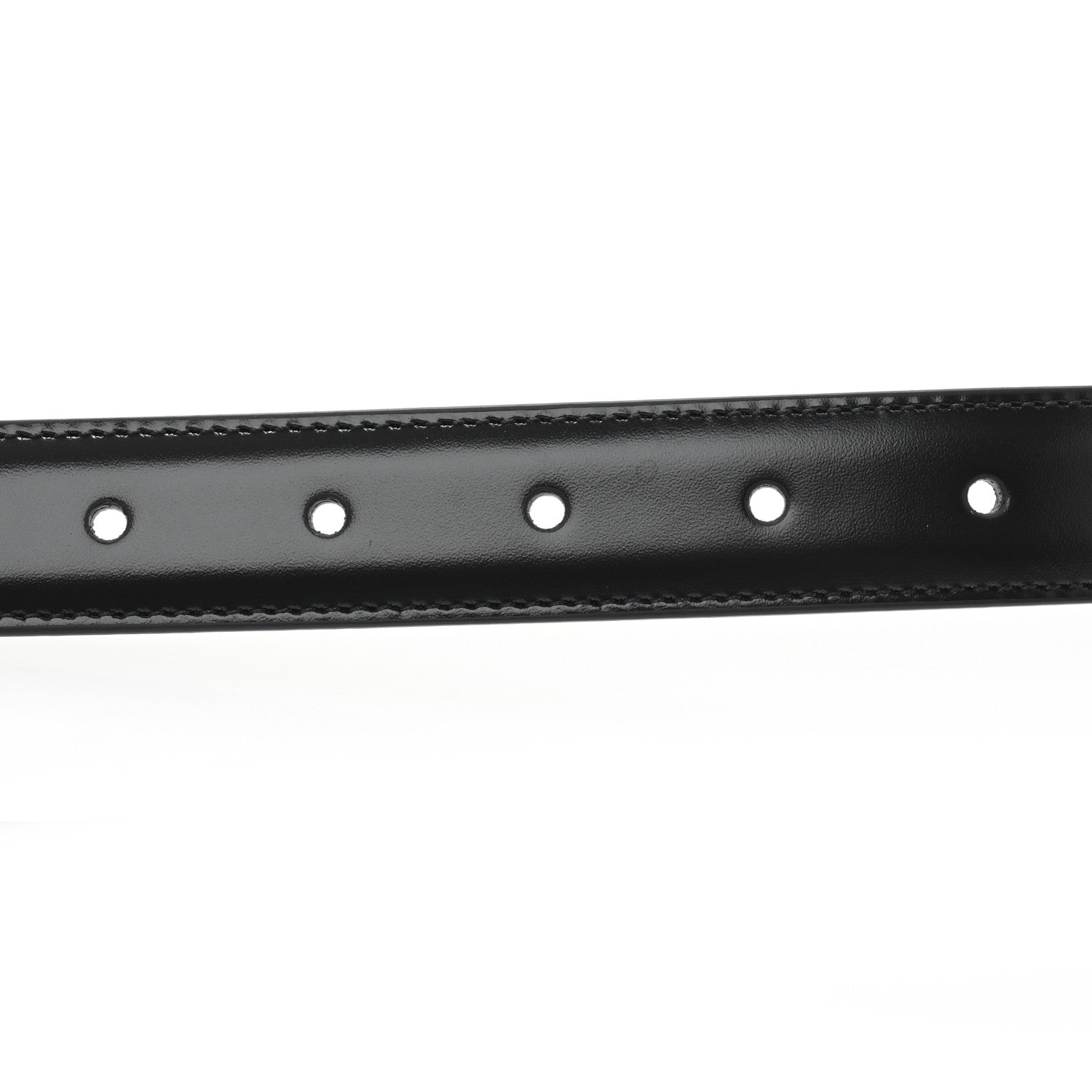 Celine Box Calfskin Medium 25mm Triomphe Belt 70 28 Black 3 of 8