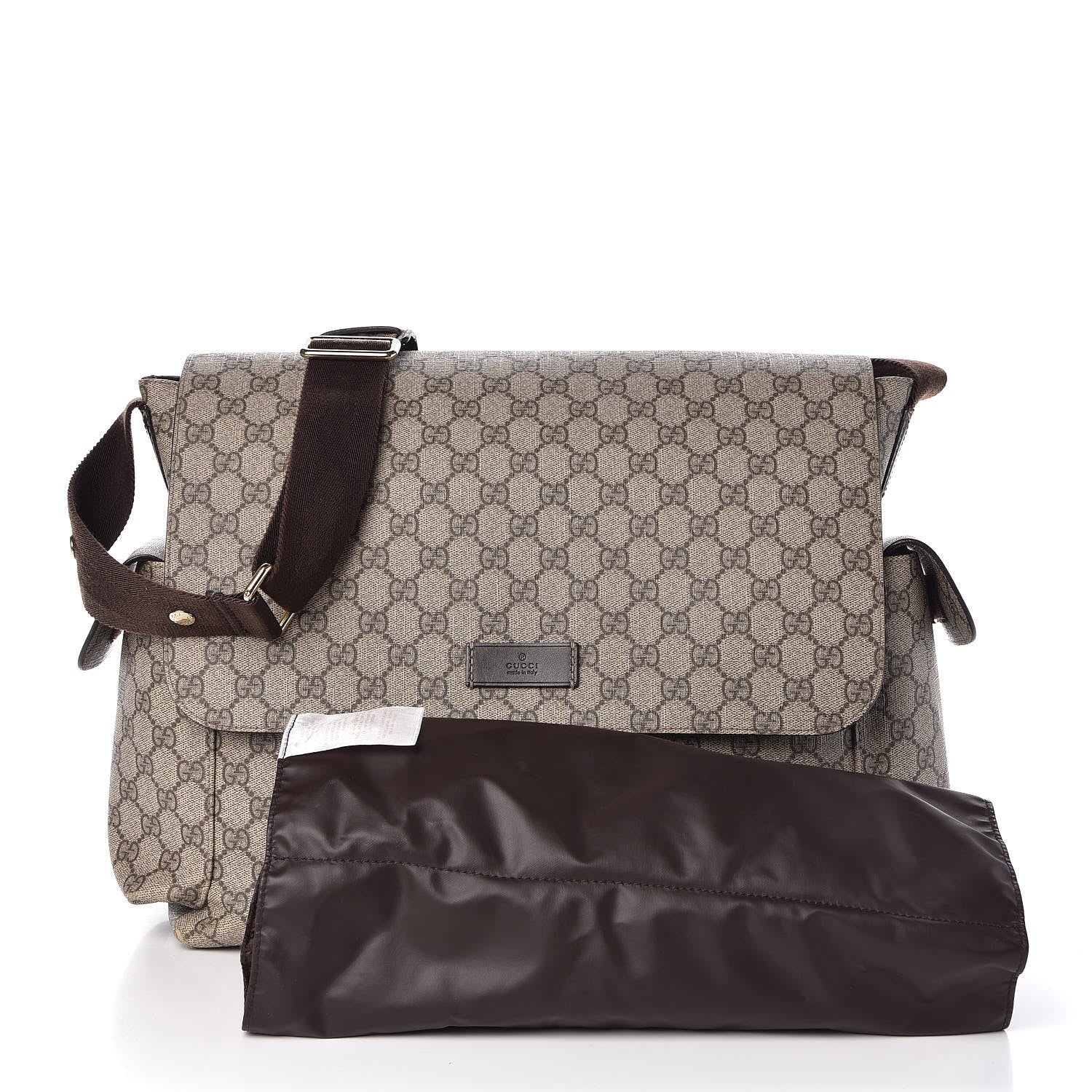 Gucci GG Plus Monogram Messenger Diaper Bag Dark Brown 3 of 14